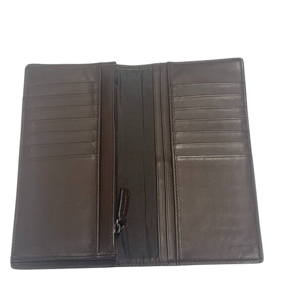Coach Leather Credit Card ID Travel Organizer Wallet Holder - Brown - Picture 6 of 12